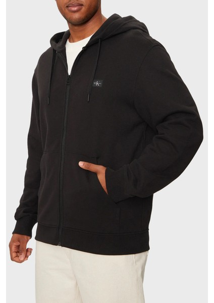 Calvin KleinPamuk Regular Fit Kapüşonlu Yaka Sweat J30J326858BEH Erkek Sweat J30J326858 Beh