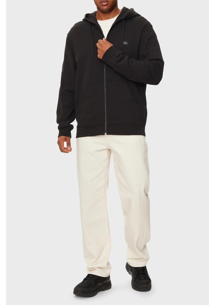 Calvin KleinPamuk Regular Fit Kapüşonlu Yaka Sweat J30J326858BEH Erkek Sweat J30J326858 Beh