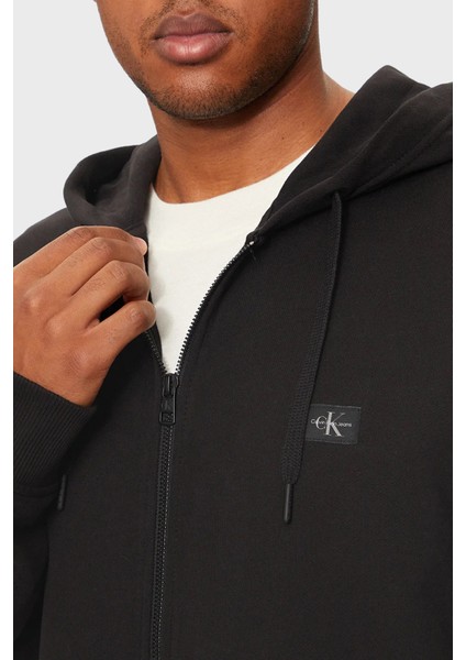 Calvin KleinPamuk Regular Fit Kapüşonlu Yaka Sweat J30J326858BEH Erkek Sweat J30J326858 Beh