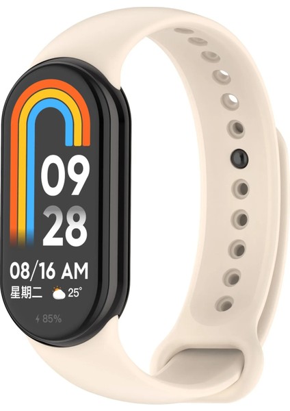 Xiaomi Mi Band 8/band 9 Uyumlu Metal Tırnaklı Uzun Ömürlü Silikon Kordon