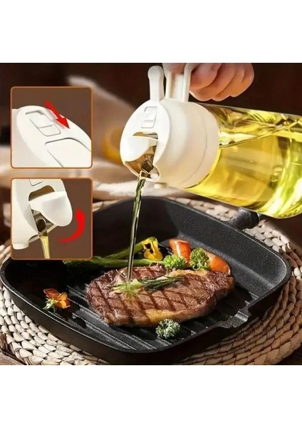 Byogalo® 2si 1ARADA Yağ Dökücü ve Spreyli Yağdanlık Cam Yağ Püskürtücü