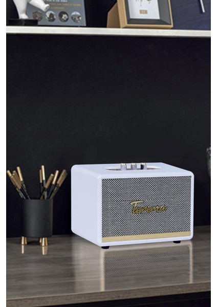 D35 Beyaz Nostalji Kablosuz Bluetooth Hoparlör fırsatları