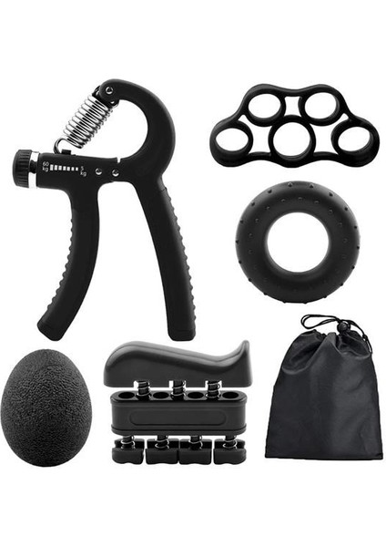 Byogalo® 5 Parça El, Kol ve Parmak Egzersiz Spor Aletleri Seti Fitness Takımı