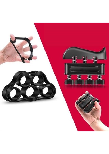 Byogalo® 5 Parça El, Kol ve Parmak Egzersiz Spor Aletleri Seti Fitness Takımı