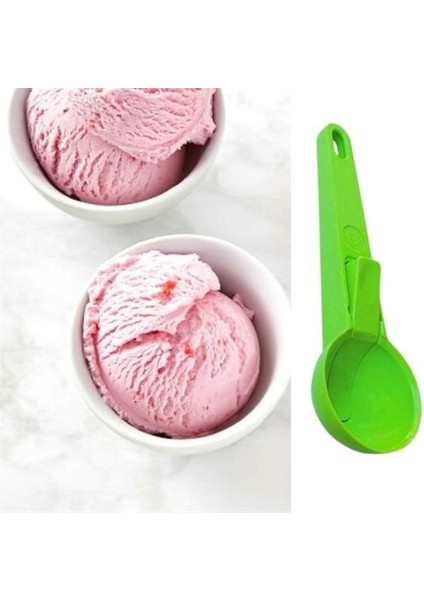 Byogalo® Pratik Mandallı Plastik Dondurma Servis Sunum Kepçesi Kaşığı fırsatları