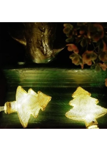 Byogalo® Metal Örgülü Çam Ağacı Şeklinde Günışığı Şerit LED Işık Zinciri indirimleri