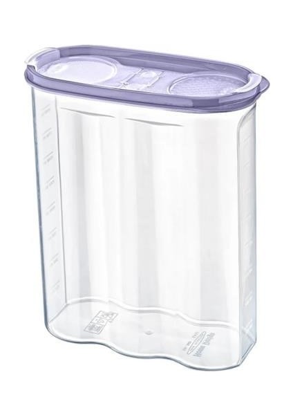 Byogalo® 2 Kapaklı Ölçekli Erzak Kuru Gıda Saklama Kutusu Kabı 2,4 LITRE-SA940