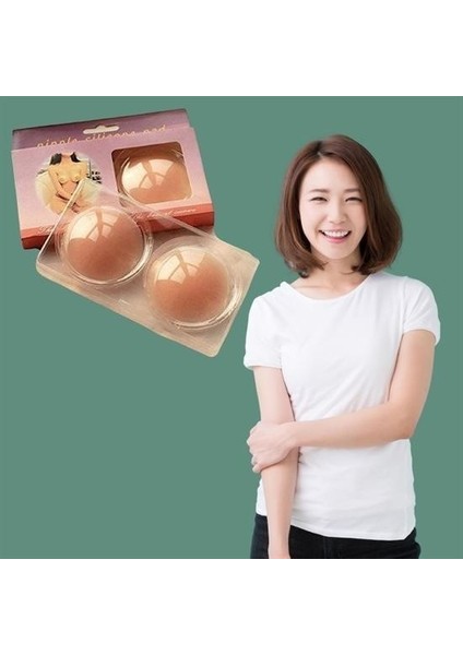 ® Silikon Göğüs Ucu Kapatıcı Gizleyici Bant Aparat Nipple Pad