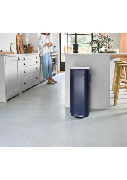 Jj Porta 40L Çöp Kovası- Geceyarısı Mavisi
