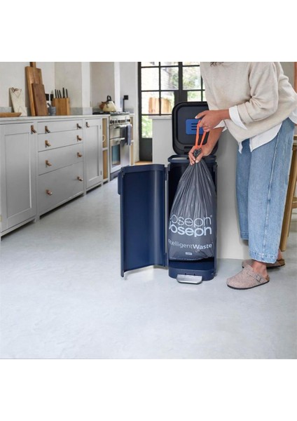 Jj Porta 40L Çöp Kovası- Geceyarısı Mavisi