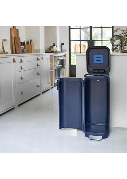 Jj Porta 40L Çöp Kovası- Geceyarısı Mavisi
