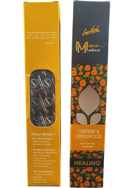 Calendula & Sandalwood Magical Manifest Sanatsal Doğal El Yapımı Premium Tütsü