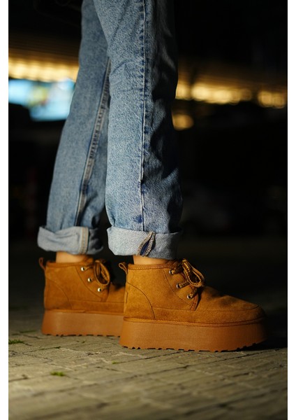 Kadın Kalın Taban İçi Kürklü Günlük Bot Mariva Taba Süet