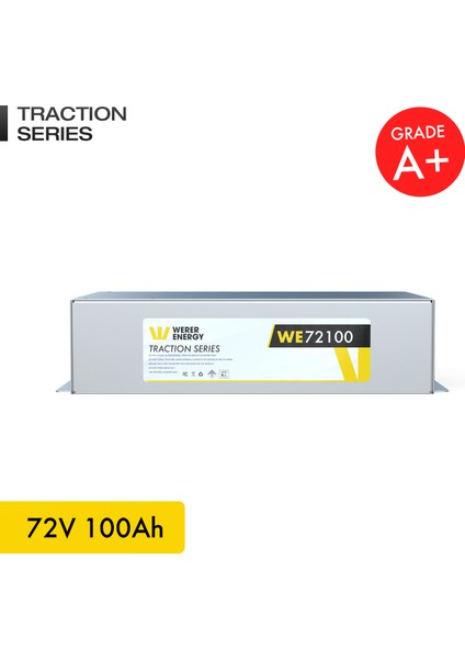 72V 100Ah LiFePO4 Traction Series Bluetooth'lu Lityum Demir Fosfat Akü