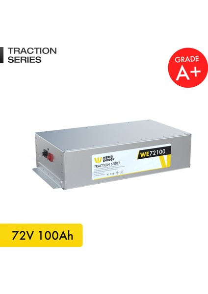 72V 100Ah LiFePO4 Traction Series Bluetooth'lu Lityum Demir Fosfat Akü