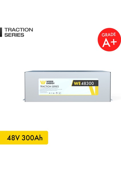 48V 300AH Lifepo4 Traction Series Bluetooth'lu Lityum Demir Fosfat Akü