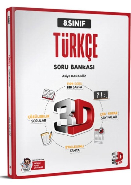 3D Yayıları 8. Sınıf Türkçe Soru Bankası + Yaprak Test