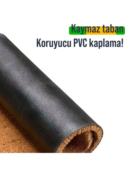 Paspas Dekoratif Kalp Home Desenli Kapı Önü Paspası 40 x 60 cm