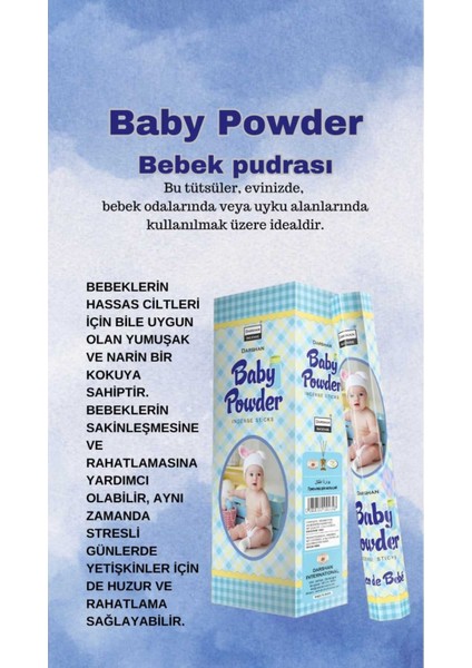 Baby Powder Bebek Pudrası Tütsü 20 Çubuk