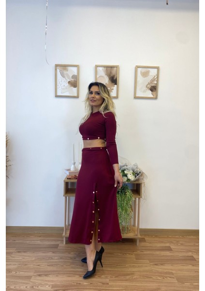 Çıtçıt Kapamalı Modal Kumaş Elbise