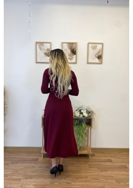 Çıtçıt Kapamalı Modal Kumaş Elbise