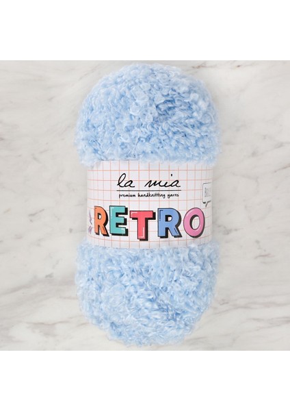 Retro Bebe Mavi El Örgü Ipi - LM0513