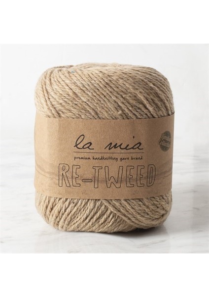 Re-Tweed Bej Melanj El Örgü Ipi - L122 - 34407