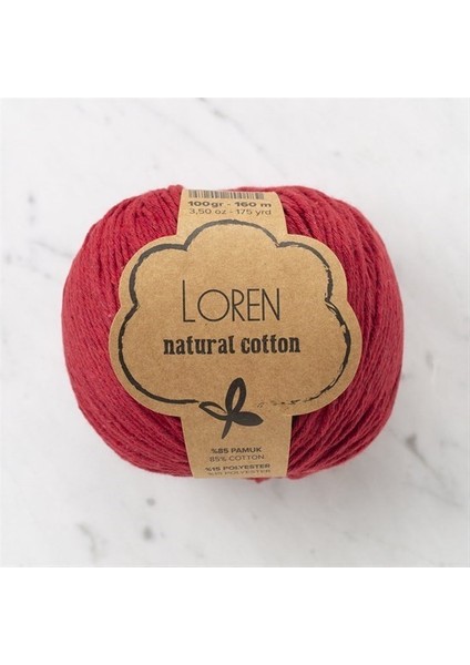 Natural Cotton Vişne Çürüğü El Örgü Ipi - R099 - 33912