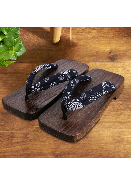 Japon Clogs Geta Sandaletler Erkekler Için 44 Mavi Kare 44 (Yurt Dışından)