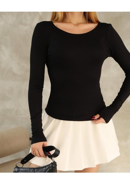 Kadın Body Premium Yumşacık Oysh Modal Kumaş Kayık Yaka Uzun Boy modelleri