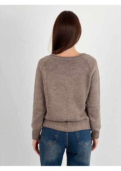 Uzun Kollu Long Sleeve Taş Detaylı Kadın Triko Kazak Women Knitwear indirimleri