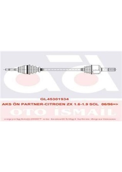 301934 Aks Ön Partner-Citroen Z1.6-1.9 Sol 06 96 96171856