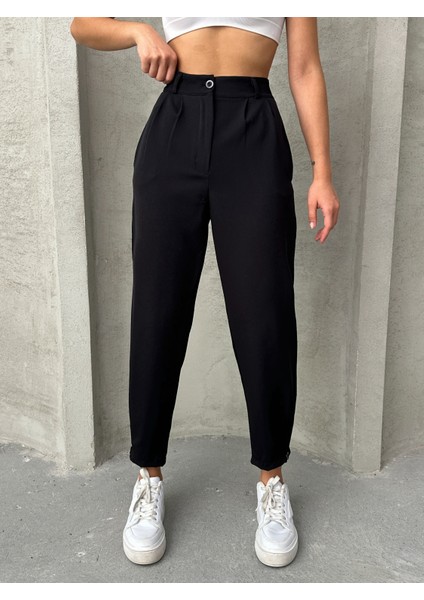 Kadın Pileli Paçası Düğmeli Pantolon fırsatları