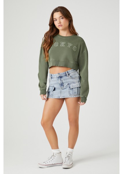 Tokyo Nakışlı Sweatshirt