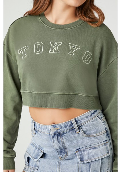 Tokyo Nakışlı Sweatshirt