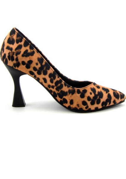 Jatqılı Exclusive Leopar Kadeh Topuklu Ayakkabı fırsatları