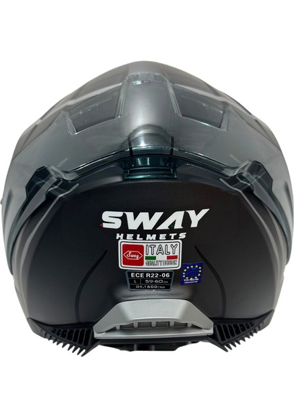 Sw 865 Space Black White Güneş Vizörlü Full Face Motosiklet Kaskı - M indirimleri