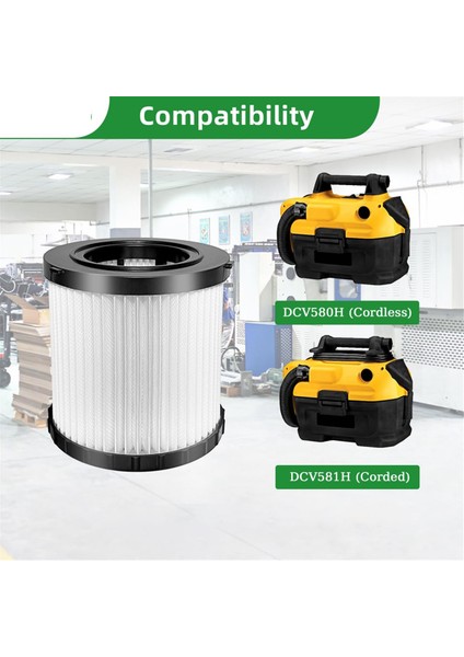 2 Paket DCV5801H Hepa Filtresi Dewalt DCV580H Için Uyumludur, (Yurt Dışından) indirimleri