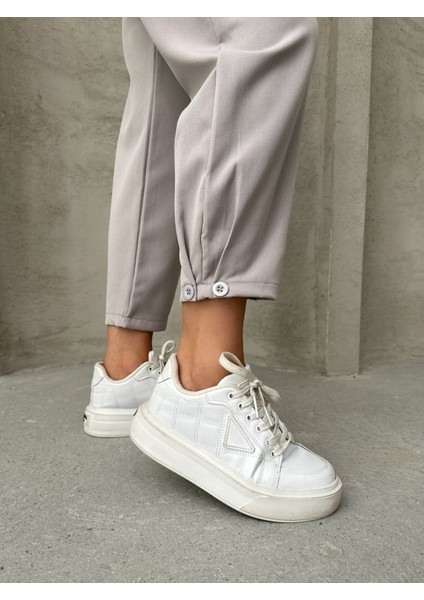 Kadın Pileli Paçası Düğmeli Pantolon fırsatları