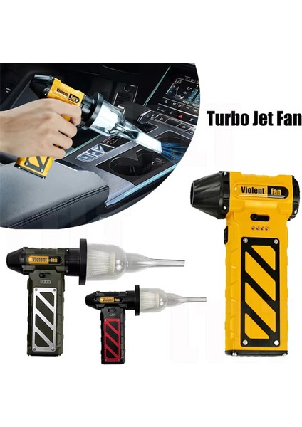 El Tipi Mini Turbo Jet Fan 110000 Rpm Yüksek Güçlü Hava Üfleyici Saç Kurutma Makinesi Elektrikli Süpürge Toz Fırçasız Motor C (Yurt Dışından)