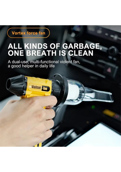 El Tipi Mini Turbo Jet Fan 110000 Rpm Yüksek Güçlü Hava Üfleyici Saç Kurutma Makinesi Elektrikli Süpürge Toz Fırçasız Motor C (Yurt Dışından)