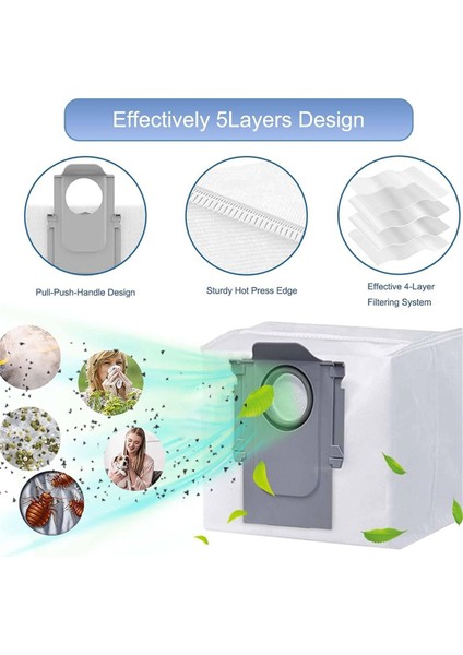 S7 Maxv, Maxv Ultra, S7 Pro Ultra, T8 Plus, G10S Robot Süpürge, Ana Fırça, Toz Torbaları Için Yedek Parçalar (Yurt Dışından) fırsatları