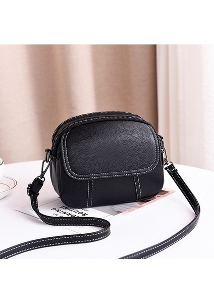 Yaz Kadın Küçük Yuvarlak Kore Versiyonu Öğrenci Cep Telefonu Omuz Crossbody Moda Çanta (Yurt Dışından)