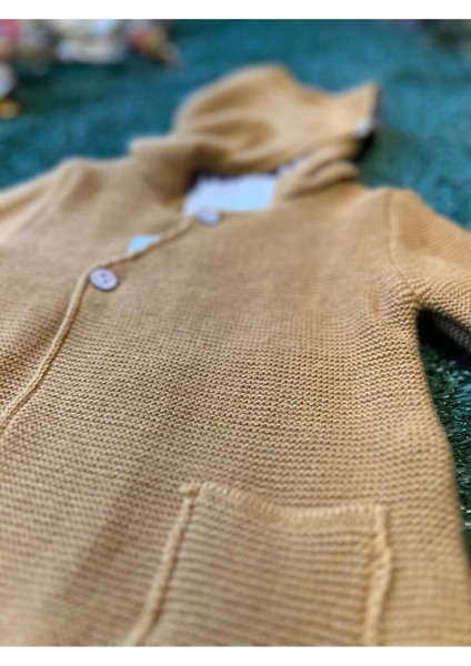 Triko Kapşonlu Düğmeli Hırka Içi Penye modelleri