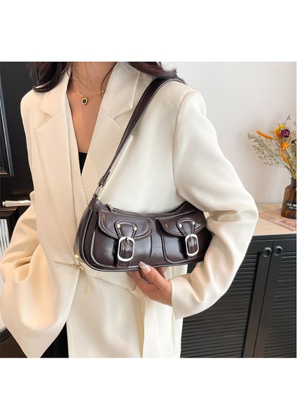 Pu Deri Omuz Crossbody Çanta Vintage Omuz Çantası (Yurt Dışından) fiyatları