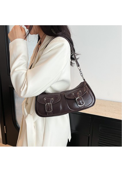 Pu Deri Omuz Crossbody Çanta Vintage Omuz Çantası (Yurt Dışından) modelleri