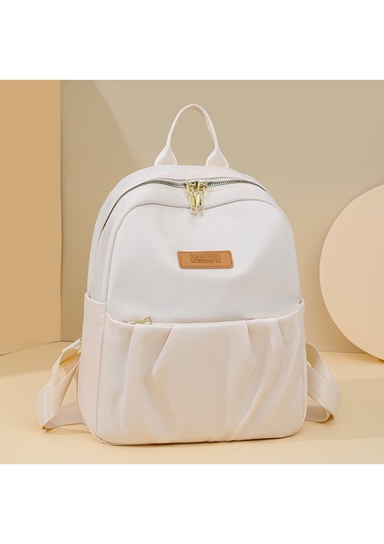 Kadınlar Için Yeni Moda Seyahat Oxford Kumaş Küçük Sırt Çantası, Çok Yönlü Moda Kanvas Küçük Çanta, Okul Çantası, Kontrast Pilili Sırt Çantası (Yurt Dışından)