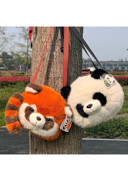 Yaratıcı Sahte Vizon Panda Crossbody Çanta Omuz Sırt Çantaları (Yurt Dışından)