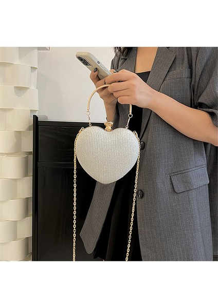 Yüksek Sonun Kadınların Moda Kıs Itlı Çantası Kalp Şeklindeki Çantası (Yurt Dışından)