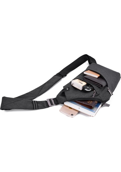 Erkek Omuz Çantası, Küçük Su Geçirmez ve Giyilebilir Seyahat Telefonu Crossbody Çanta (Yurt Dışından)